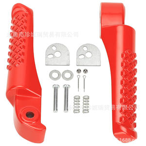 Zhenrui CT200U Motorcycle Folding Pedals Red Aluminum Repair <b>Kit</b> Left And Right - Product Image 2