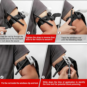 <span class=keywords><strong>Garrot</strong></span> hémostatique de chat tactique d'urgence de <span class=keywords><strong>garrot</strong></span> de premiers secours en aluminium avec le stylo - Product Image 6