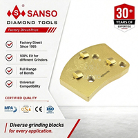 Bloc de meulage PCD, Tête de meulage diamantée PCD pour chaussures de meulage du béton, disques de meulage pour sols époxy et pierre