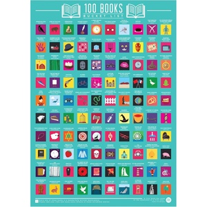 Affiche à gratter A2 « Liste des livres à lire » pour les amateurs de livres, les lecteurs et les étudiants - Product Image 4