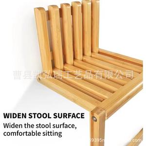 Wooden <b>wall</b>-mounted concealed folding chair/<b>shoe</b> changing stool, multifunctional wooden entryway <b>wall</b>-mounted <b>shoe</b> bench for - Product Image 4