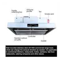 Hotte de cuisine commerciale système d'extinction d'incendie machines d'élimination du gaz hotte aspirante pour restaurant chine approvisionnement