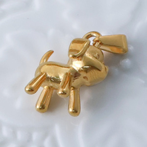 Ciondolo con Logo personalizzato oro 18k gioielli in acciaio inossidabile animale riccio volto a cuore cane elefante ciondolo ala per collana da te - Product Image 5