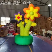 Décoration florale gonflable géante personnalisée, fleur gonflable colorée pour fête, événement et affichage publicitaire