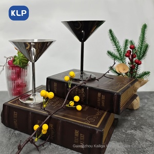 KLP moderno in acciaio inossidabile Martini per Champagne rosso calice piattino per festa progettato da Margaret Cross-border Daifa - Product Image 3