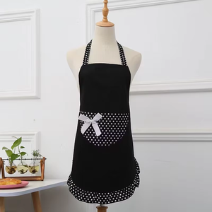 Fornitura di fabbrica civettuola salone carino su misura grembiuli cucina Barista donna ragazza grembiule di cotone - Product Image 1