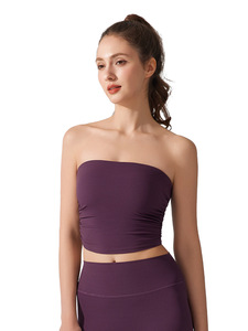 <span class=keywords><strong>Soutien</strong></span>-<span class=keywords><strong>gorge</strong></span> sans bretelles de gymnastique de yoga respirant pour femmes avec coussinets amovibles antichoc à séchage rapide Spandex/Nylon - Product Image 5