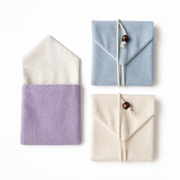 Pochette triangulaire en coton et lin de 8 cm, 10 cm, 12 cm avec fermeture à cordon, personnalisable avec logo, pour emballage cadeau de détail - Vente en gros