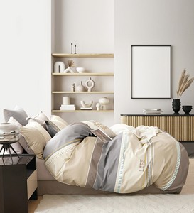 Fabricant en vente directe – Housse de couette personnalisable en velours de coton tissé, moderne, lisse, écologique, 600 fils, couleur unie - Product Image 1
