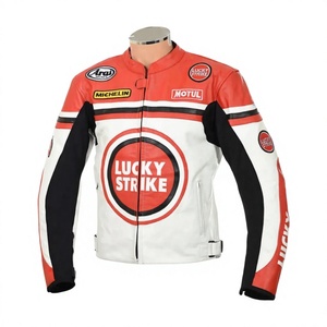 Veste de moto en cuir de vache véritable sur mesure pour homme/Chaquetta avec protection CE niveau 2 et bosse de protection - Product Image 1