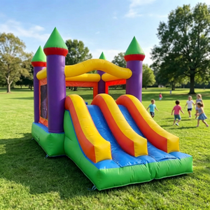 Château gonflable de qualité commerciale avec double toboggan, château de saut robuste pour enfants, idéal pour les entreprises de <span class=keywords><strong>location</strong></span> de matériel événementiel - Product Image 2