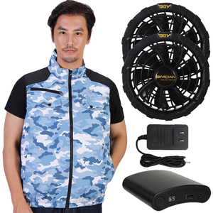 صدرية من مروحة جيليه مكيفة الهواء للشباب 30 فولت للعمل الصيفي للرجال أو النساء - Product Image 3