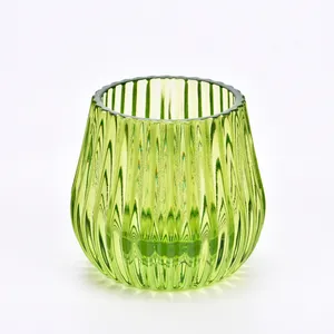 High quality 4 OZ green glass candle holder supplier