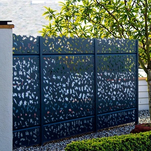 Écran de confidentialité modulaire pour patio découpé au laser, panneau de clôture en métal, ensemble d'écran de <span class=keywords><strong>jardin</strong></span> décoratif mobile avec support - Product Image 5
