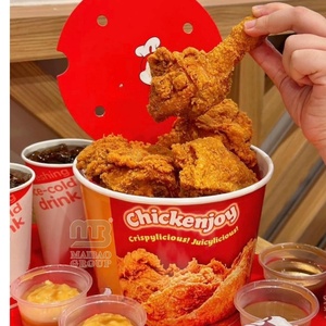 Lớn Kích Thước Lớn Coston Giấy Bồn Tắm Cốc 64Oz 85 Oz 150Oz 170Oz Giấy Chiên Gà Bỏng Ngô Xô Với Nắp - Product Image 2