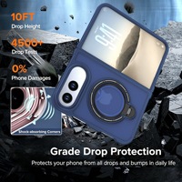 Support rotatif à 360 degrés, coque mate anti-dérapante anti-traces de doigts pour iPhone 18 DUO