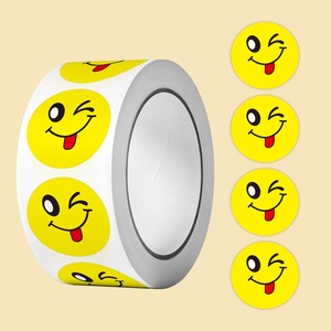 Autocollants adhésifs imperméables pour enfants avec motifs visage et sceau, autocollants en papier mignons de dessins animés, cadeaux motivants et autocollants pour loisirs créatifs - Product Image 5