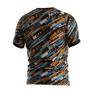 เสื้อผ้าออกกำลังกายพิมพ์ลาย Oem Odm เสื้อผ้าแอคทีฟแวร์ เสื้อกีฬาผู้ชาย เสื้อยืดคอมเพรสชั่น - Product Image 2