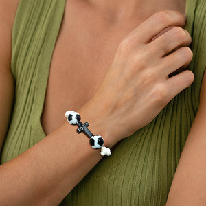 Bán Buôn Thể Thao Bóng Bện Cho Vòng Đeo Tay Bóng Đá Bóng Rổ Bóng Chuyền Chéo Hạt Thời Trang Bangles Cho Các Cặp Vợ Chồng Và Bạn Bè - Product Image 3