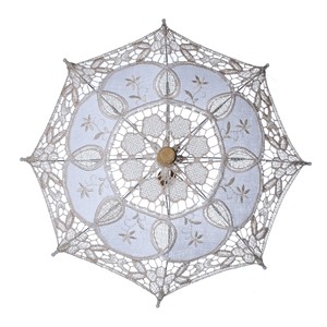 Accessoires de Décoration de Mariage Mini Petit Parapluie Blanc <span class=keywords><strong>Ivoire</strong></span> en <span class=keywords><strong>Dentelle</strong></span> pour Mariée - Product Image 5