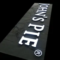 Enseigne lumineuse LED 3D personnalisée en acrylique GFace homologuée CE, étanche, à éclairage frontal, pour la décoration de vitrines sur le marché européen