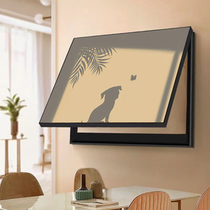 Bán buôn tùy chỉnh kích thước hợp kim nhôm hộp đồng hồ điện màu đen PVC tráng khung hiện đại trang trí nhà sơn treo chức năng - Product Image 5