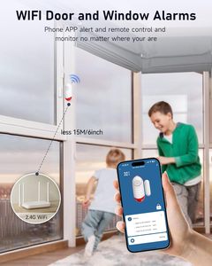 Wifi âm thanh ánh sáng cửa báo động từ cửa thông minh chuyển đổi cảm biến báo động tuya App Home an ninh cửa và cửa sổ báo động từ - Product Image 2