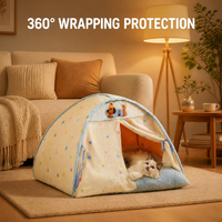 Lit pour animaux de compagnie universel quatre saisons, épaissi pour l'hiver, pour usage transfrontalier, type tente sécurisée, canapé pour petits chiens et chats, chaud pour l'intérieur, sans assemblage