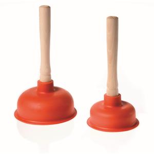 ที่ดูดน้ำอ่างล้างจานขนาดใหญ่ เส้นผ่านศูนย์กลาง 12 ซม. สูง 24 ซม. ด้ามไม้ - Product Image 1