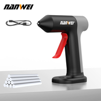 NANWEI Mini pistolet à colle chaude 3.7V 15W 7MM préchauffage rapide sans fil colle thermofusible réparations à domicile artisanat bricolage outil électrique