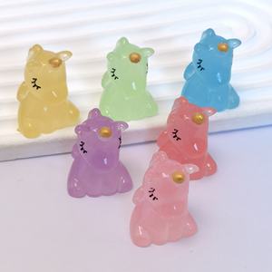 100 قطعة من الحلي اللامعة ثلاثية الأبعاد على شكل حصان يونيكورن لطيف لصناعة المجوهرات وصنع الأقراط وسلاسل المفاتيح والألعاب - Product Image 1