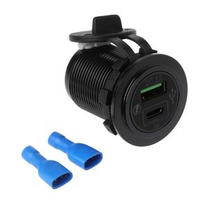 48W Kép Cổng Nhanh Chóng Xe Sạc Ổ Cắm 12-24V Xe Buýt <span class=keywords><strong>USB</strong></span> Qc3.0 18W Loại C Pd 30W Phong Cách Mới Cho Xe Máy Và Thuyền - Product Image 6