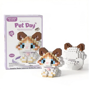 Bloques <span class=keywords><strong>de</strong></span> Construcción <span class=keywords><strong>de</strong></span> Micropartículas, Modelo <span class=keywords><strong>de</strong></span> Animal <span class=keywords><strong>de</strong></span> Dibujos Animados, Perro o Gato, Juguete Creativo <span class=keywords><strong>de</strong></span> Ensamblaje, Rompecabezas Educativo DIY, Ladrillos Personalizables - Product Image 4