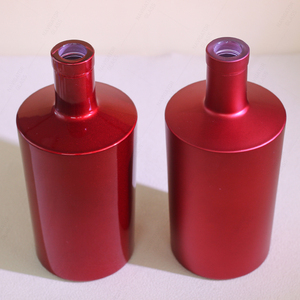 700 ml Diseño único Rojo cuadrado Licor Botella 700 ml Gin Whisky Vino Vodka Botella de vidrio para Brandy Ron - Product Image 3