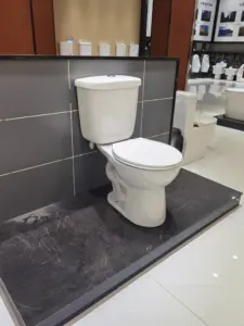 Cômoda sanitária alongada América barata com descarga dupla sifônica Banheiros 300mm WC
