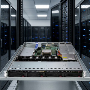 Serveur en rack 1U SYS-512B-WR, processeur Intel Xeon 6, DDR5, serveur de stockage d'entreprise, PCIe 5.0, informatique en nuage - Product Image 1