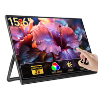 Monitor Portátil Eimio de 6.5mm de Perfil Delgado, Pantalla Táctil Extensible de 15.6 Pulgadas para Programación, Extensor de Pantalla IPS para Laptop, Plug and Play, OEM