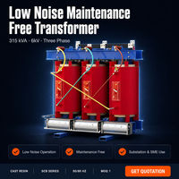 Transformateur sec 6 kV 315 kVA triphasé à résine moulée, faible bruit, sans entretien, pour sous-station résidentielle