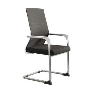 Chaise de <span class=keywords><strong>bureau</strong></span> ergonomique <span class=keywords><strong>sans</strong></span> roues siège fixe en maille à base de traîneau pour réception de réunion - Product Image 1