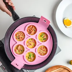 Yüksek kaliteli gıda sınıfı silikon gözleme yapışmaz pişirme aracı BPA ücretsiz silikon kızarmış yumurta yüzük kalıp