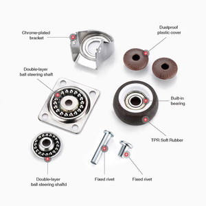 <span class=keywords><strong>Ruedas</strong></span> de alta resistencia de 20kg, <span class=keywords><strong>ruedas</strong></span> giratorias silenciosas de 50mm, Metal para silla de <span class=keywords><strong>ruedas</strong></span> giratorias de oficina, muebles, <span class=keywords><strong>cuna</strong></span>, gabinete, banco de trabajo móvil - Product Image 2