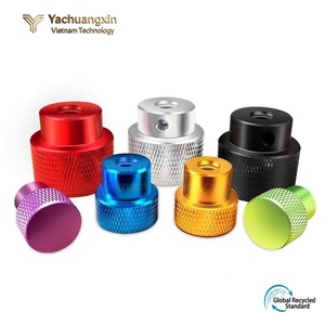 Tuerca de Cabeza de Champiñón Roja Anodizada de Aleación de Aluminio Yachuangxin M D14 H16 para Orificio Ciego - Product Image 2
