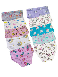 Lot Aléatoire de 6 Culottes pour Filles Coton Doux et Joli Motif Dessin Animé Sous-vêtements Enfants Slips Boxers Fille - Product Image 2