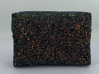 Trousse de Toilette de Voyage Zippée Scintillante en PU, Organisateur de Maquillage en Vinyle Gelée, Pochette de Beauté de Voyage