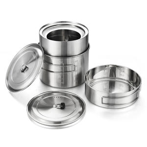 סיר נירוסטה רב תכליתי עם מכסה שקוף לבישול וקמפינג, סט בישול לקמפינג - Product Image 3