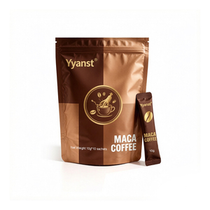 Café de Maca Natural Vital Boost, 10g*10 Sobres Individuales, Bolsa de Dos Tonos Marrón, Suministro al por Mayor con Etiqueta Privada OEM - Product Image 1