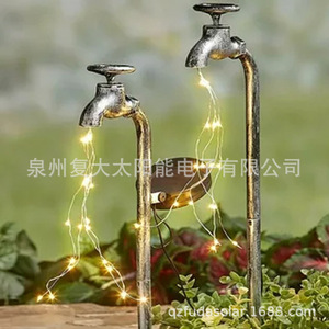 Lámpara Solar de Jardín con Forma de Grifo, Efecto de Flujo de Agua LED, Estaca Decorativa para Exteriores con Panel Solar Monocristalino de 12V DC - Product Image 3