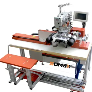 Good Conditional Somax SM-07A Automation Adult Sports T-shirt Bottom Hemming Sewing Machine Automation Textile Machinery