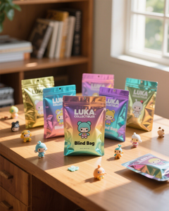 Túi Mylar 3.5g chống mùi, túi kim loại tùy chỉnh, bao bì đồ chơi, túi hộp bí ẩn, túi đứng có khóa kéo - Product Image 1