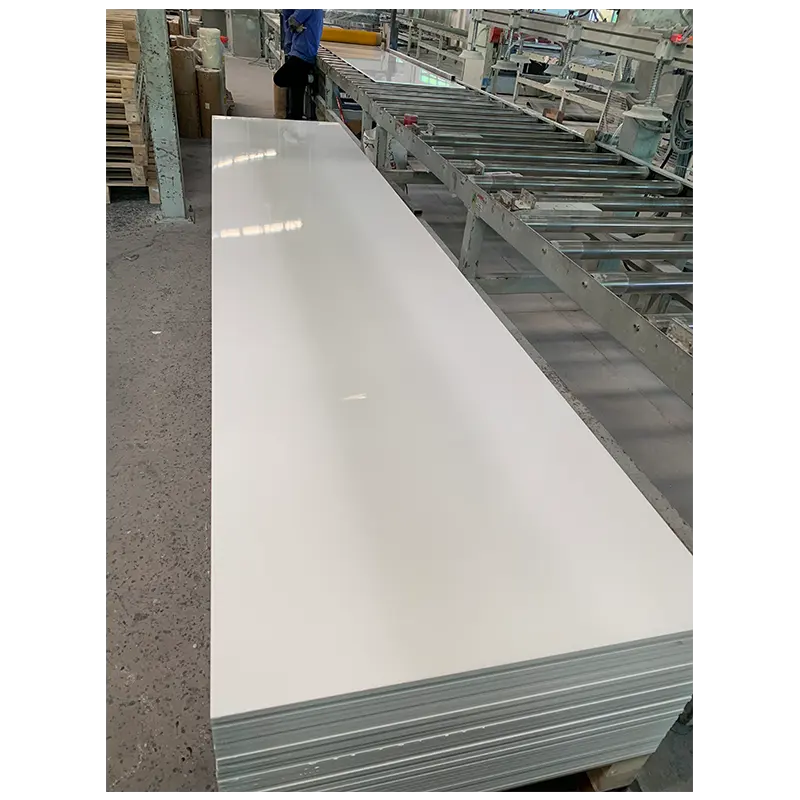 White Color Corians 6-30mm Round Edge Finished solid surface sheet slab For Counter top